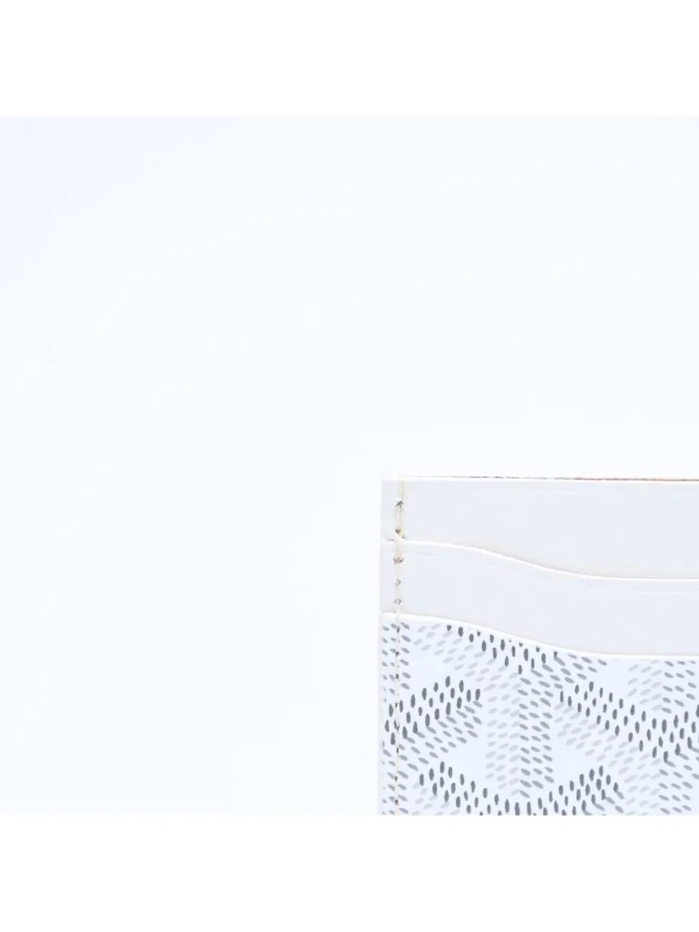 Goyard Saint Sulpice Card Case White Vauzel Calfskin